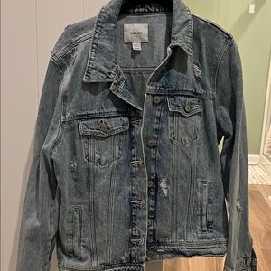 Old Navy Distressed Denim Jacket Large